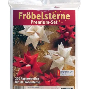 Fröbelsterne Premium-Set mit ausführlicher Bastelanleitung Geprüft
