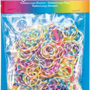 Rubber Loops - Blüte farb. sort. 500 Stk., 25 S-Klipse, 1 Häkelnadel Zertifiziert