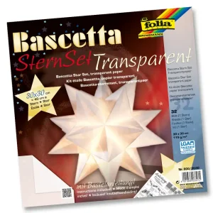 Bascetta-Stern ”Transparentpapier” weiß 32 Blatt Echt