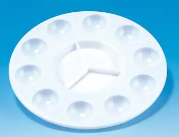 Top-Angebot Mischpalette rund, Kunststoff mit 10 Vertiefungen ca. 17,5 cm