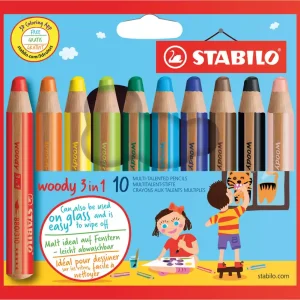 Expressversand Farbstift-Etui Stabilo Woody 10 Farben