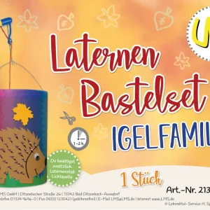 Laternen-Bastelset-Käseschachtel Igel-Familie-Stachel, 1 Stück Begrenztes Angebot