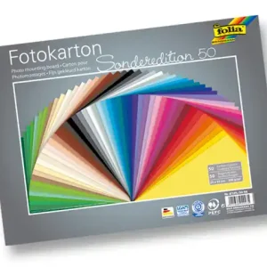Fotokarton, 300g/m², 50 Bogen farbig sortiert Versand Am Gleichen Tag