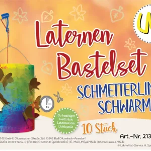 Laternen-Bastelset-Käseschachtel Schmetterlingschwarm, 1 Stück Premium