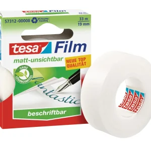 tesafilm matt - unsichtbar, 33m x 19mm Geprüft