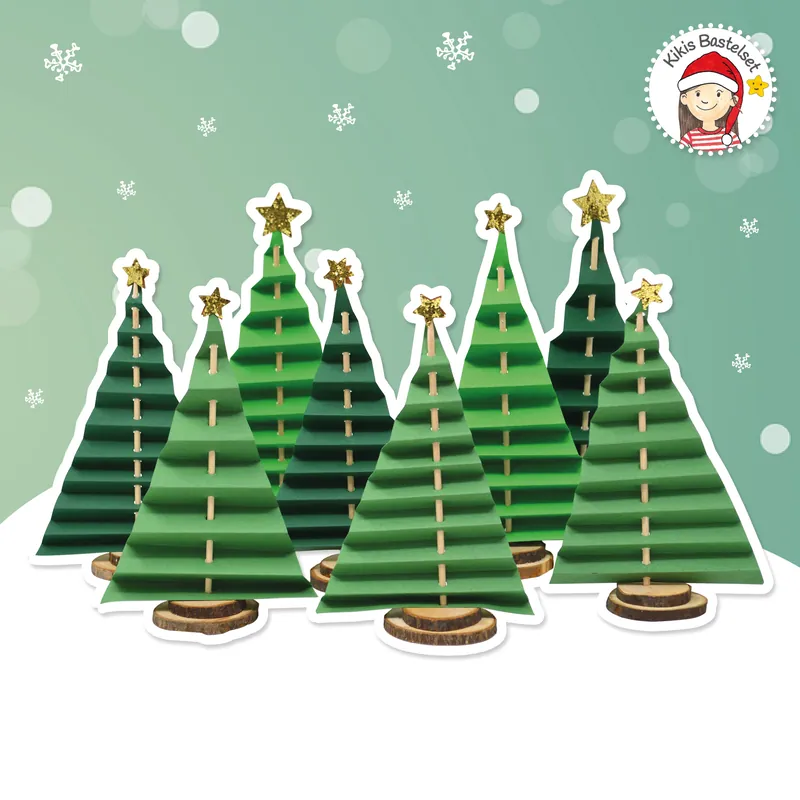 Markenprodukt Bastelset Tannen gefaltet Set für 20 Stück