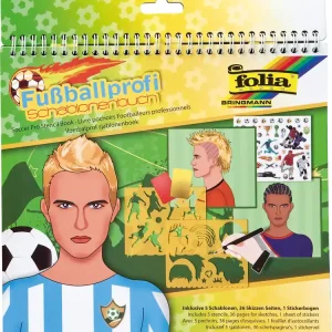 Schablonenbuch Fußballprofi 5 Schablonen, 1 Stickerbogen Jetzt Zugreifen