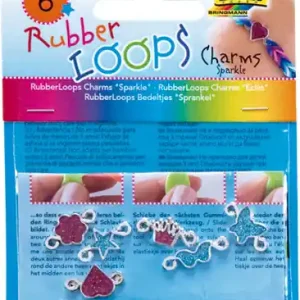 Schnäppchen Rubber Loops - Charms Sparkle 6 Stk., 2-farbig sortiert