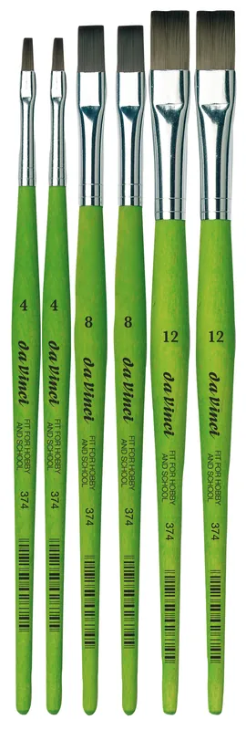 Pinselset je 2 Pinsel flach Stärke 4,8,12 Aktuell