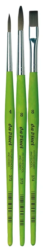 Gratis Versand Pinselset - je 1 Pinsel rund St.4+8 1 Flachpinsel Stärke 8