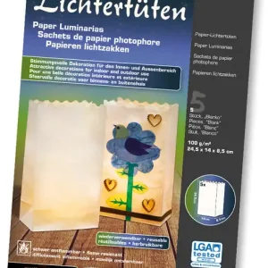 Neuheit Lichtertüten aus Papier, 5 Stück, 24,5x14 x8,5 cm