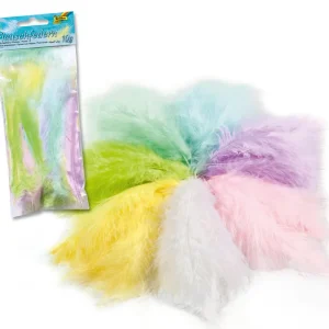 Hochwertig Flauschfedern pastell