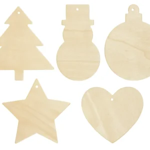 Holzanhänger ”Winter” 5-teilig Geprüft