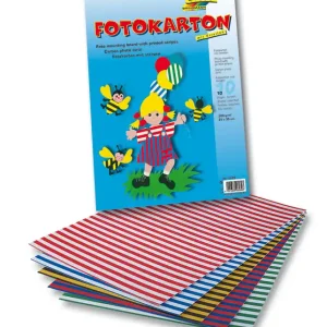 Streifen-Fotokarton 23 x 33 cm, 10 Blatt sortiert Ab Werk