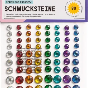 Deko-Schmucksteine, Rainbow, selbstklebend, 80 Stück, sortiert Solange Der Vorrat Reicht