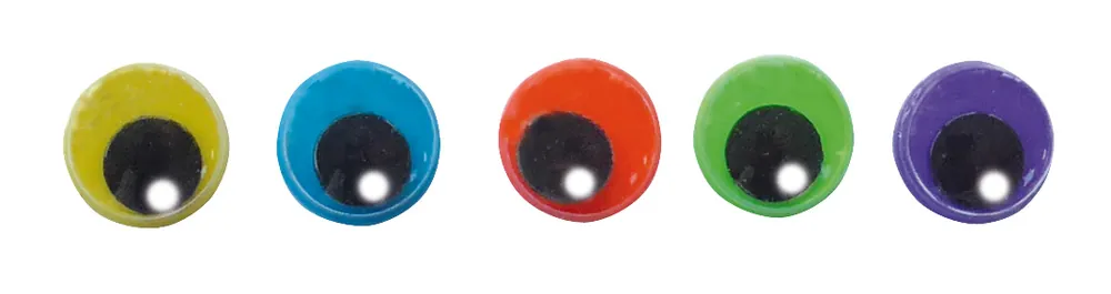 Wackelaugen mit farbigem Hintergrund, 100 Stück Nur Für Kurze Zeit