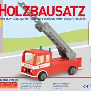 Neue Ware Holzbausatz ”Feuerwehrauto”
