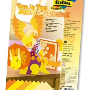 Moosgummi Ton in Ton 2mm, 20x29cm, 10 Bogen, in abgest. Tönen Neu Im Sortiment