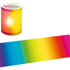 Begrenztes Angebot Regenbogen-Transparentpapierzuschnitte, 20,5x52 cm, 25 Blatt