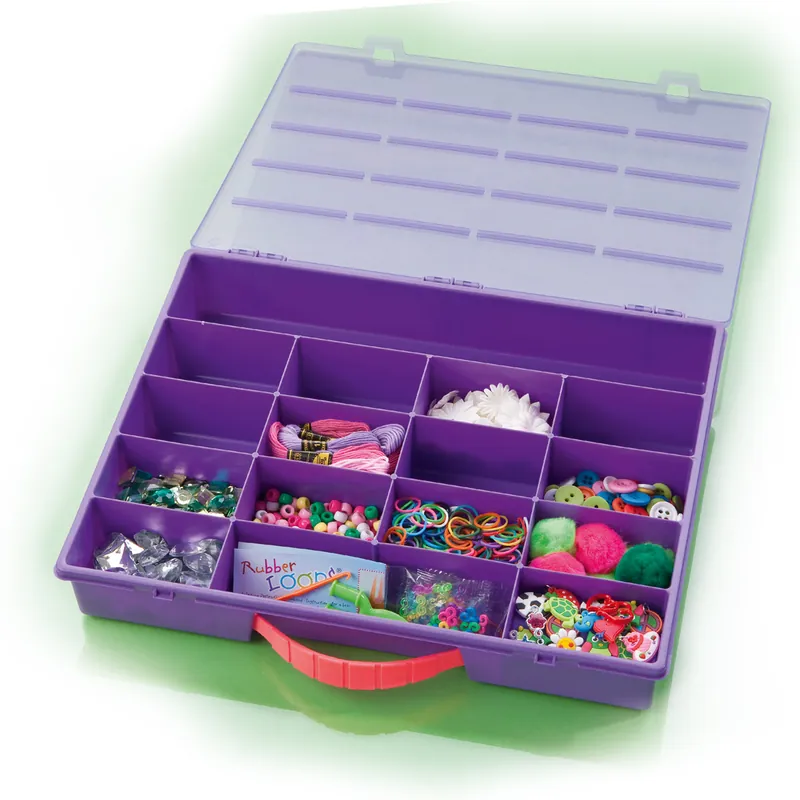 Sortierbox farbig 28x36x5,5cm 16 Fächer, lila Sichere Zahlung