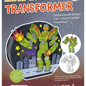 Premium Laternen-Bastelset Transformer Ausmal-Laterne