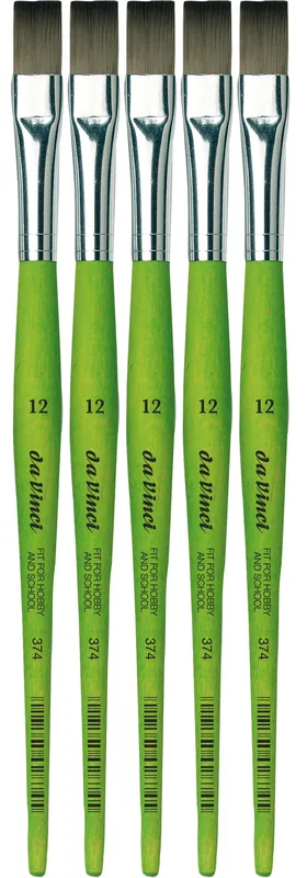 Must-Have Pinselset-5 Pinsel flach Stärke 12