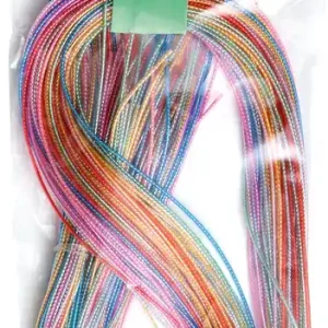 Zertifiziert Flechtschnüre (Scoubidous) mit Fadeneinzug gold/silber