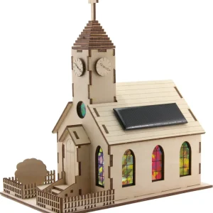 Solar-Kirche ”Harmony” Holz-Bausatz, LxBxH: 210x125x230mm Weltweiter Versand