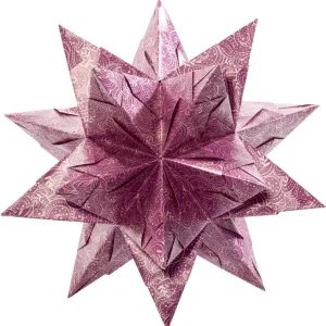 Jetzt Bestellen Bascetta-Stern ”Winterornament” violett 90g/m²