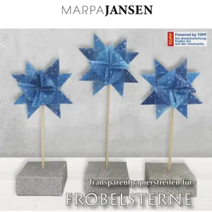 Heißes Angebot Papierstreifen für Fröbelsterne 2x60 cm, Sternennacht blau, 60 Str.