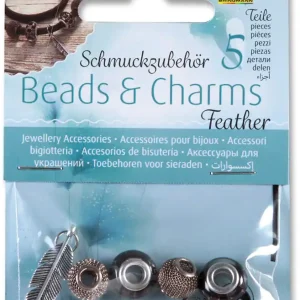 Charms Feather 5 zueinander abgestimmte Teile Schnäppchen