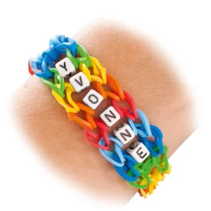 Rubber Loops - Perlen Buchstaben weiß, 100 Stk. Heißes Angebot