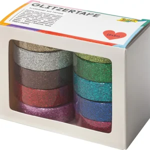 Glitzer-Tape 10er Set, 15mmx5m in 10 Farben sortiert Heute Kaufen