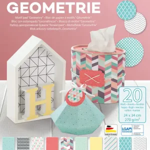 Bestseller Motivblock ”Geometrie” 24x34 cm 270g/m² 20 Blatt