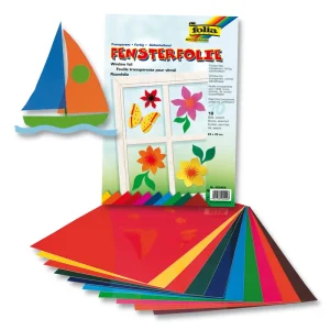 Knallerangebot Transparente Fensterfolie 20 Blatt 23x33 cm, 10 Farben