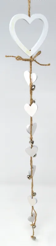 Nur Für Kurze Zeit Holzherz zum Hängen mit kleinen Herzen 70cm