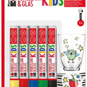 Marabu-Porcelain & Glas for Kids Set - 5 Farben sortiert Hochwertig