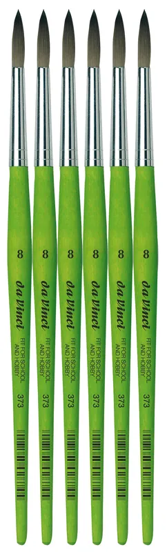 Mengenrabatt Pinselset - 6 Pinsel rund St. 8