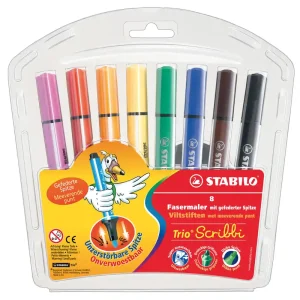 Markenprodukt Stabilo Trio Scribbi Etui mit 8 Stiften