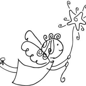 Motivstempel ”Engel” fliegend Motivgröße: 70x60 mm Kostenloser Versand