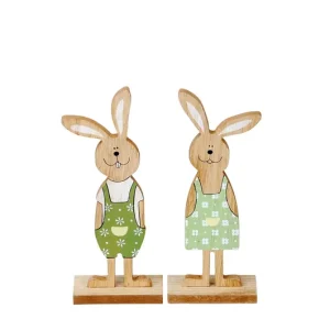 Jetzt Kaufen Hase aus Holz braun-grün 8x4x20 cm