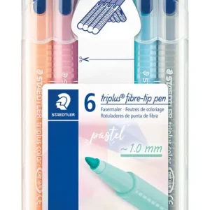 Triplus Fineliner 1,0mm pastell 6 St.Box Geld-Zurück-Garantie