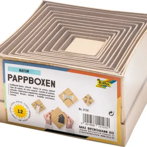 Geschenkboxen eckig, blanko, natur Wochenendangebot