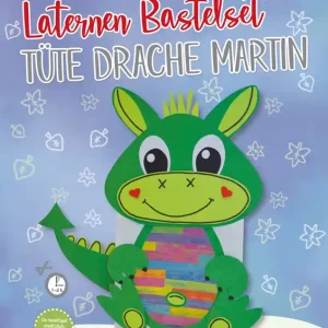 Abverkauf Laternen-Bastelset-Papiertüte Drache-Martin, 1 Stück