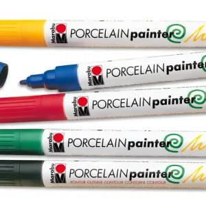 Porcelain + Glas Painter Sortierung Set mit 5 Stiften, Spitze 1-2 mm Neu