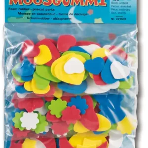Letzte Chance Moosgummi Stanzteile sortiert, in versch. Farben und Formen, 2mm