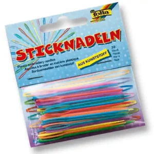 Sticknadeln aus Kunststoff ca.6,5cm x 1,8mm, 32 Stk. farb.sort Rabatt