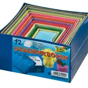 Sofort Bestellen Geschenkboxen eckig 12-farbig sortiert