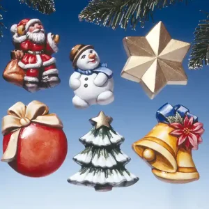 Mega-Angebot Weihnachtsdeko - 1-teilig, 6 versch. Motive je ca. 5cm