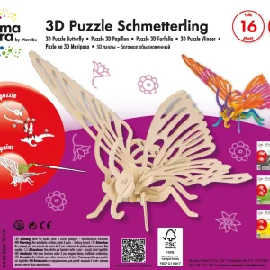 Preis Gesenkt 3D Puzzle Schmetterling 16 Holzteile